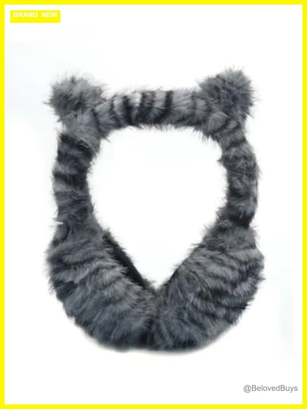 Faux Fur Winter Earmuffs for Women Men, Foldable Cat Ear Ear Warmers